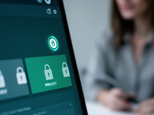 Encrypted connection indicator beside a telehealth dashboard showing privacy status
