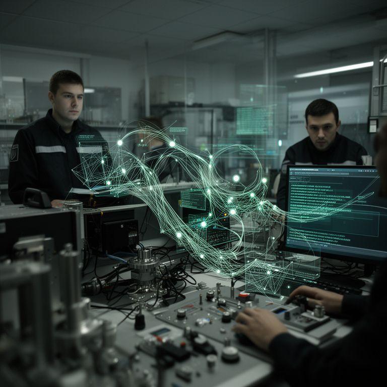 Security engineers testing encrypted message flows in a controlled laboratory setting in Kyiv